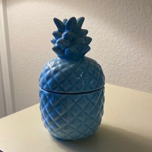 Blue Pineapple Ceramic Jar candle new